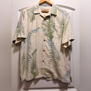 Tommy Bahama Shirt Mens M Floral Button Up Silk Casual Relax Beach